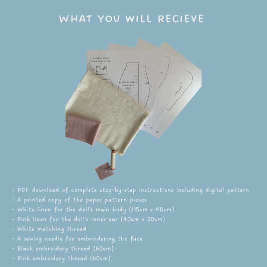 DIY Lamb Doll Sewing Kit