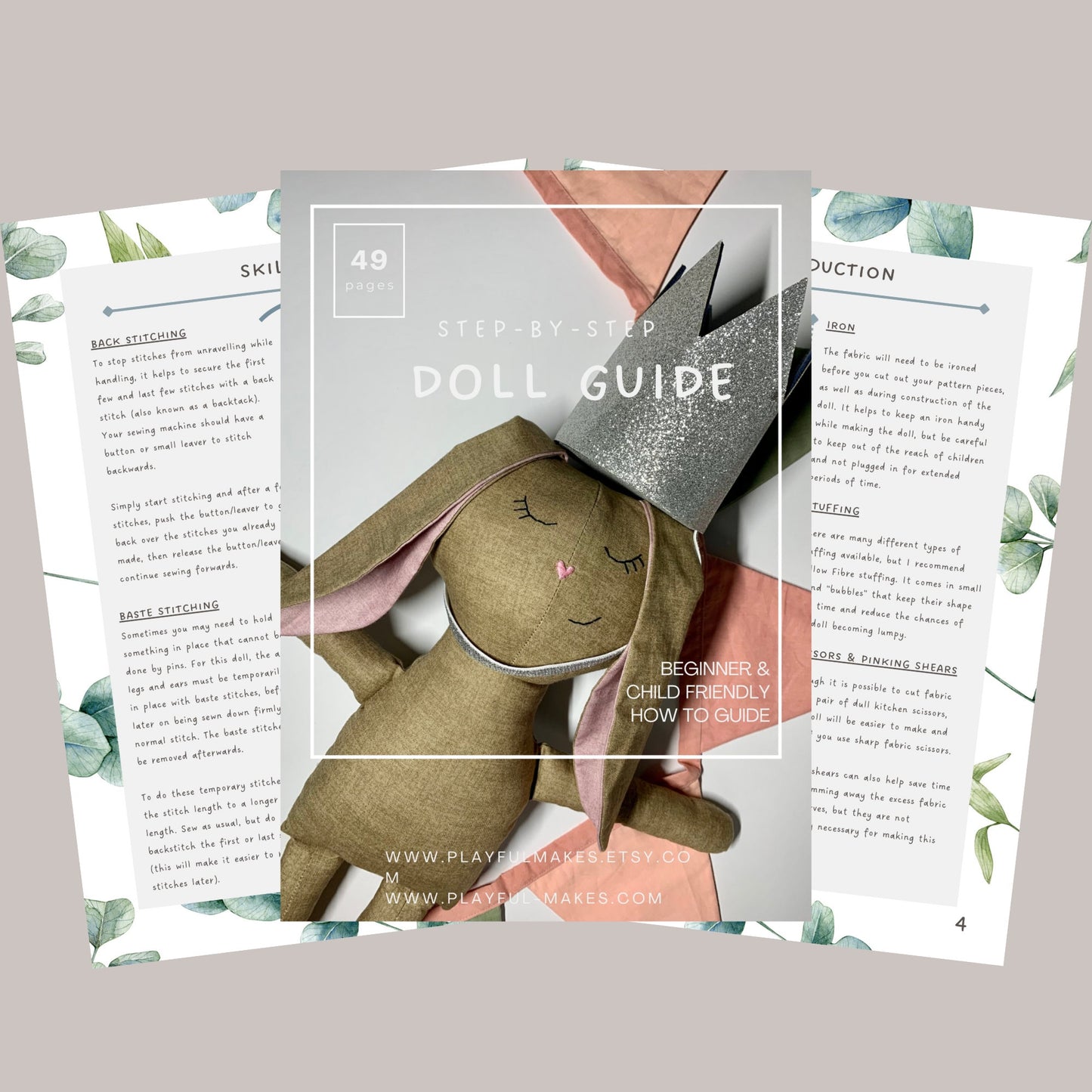 Bunny Doll Sewing Pattern (PDF Download)