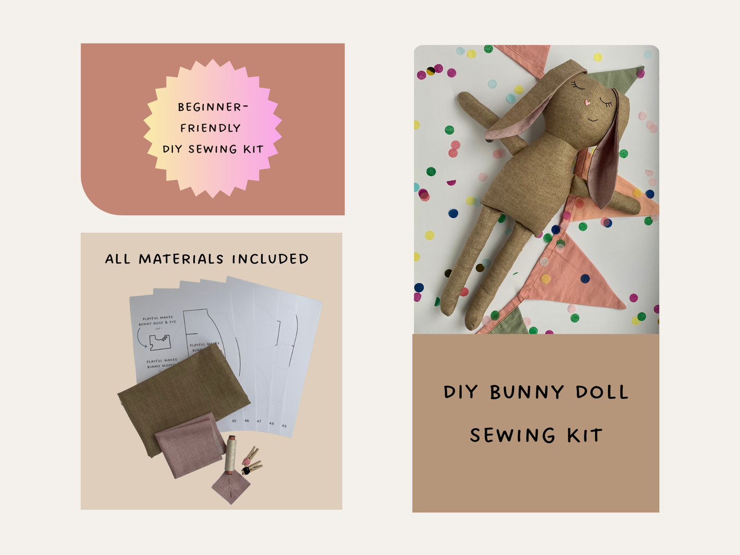 DIY Bunny Doll Sewing Kit