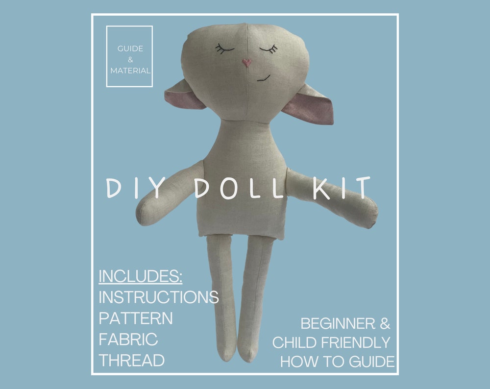 DIY Lamb Doll Sewing Kit
